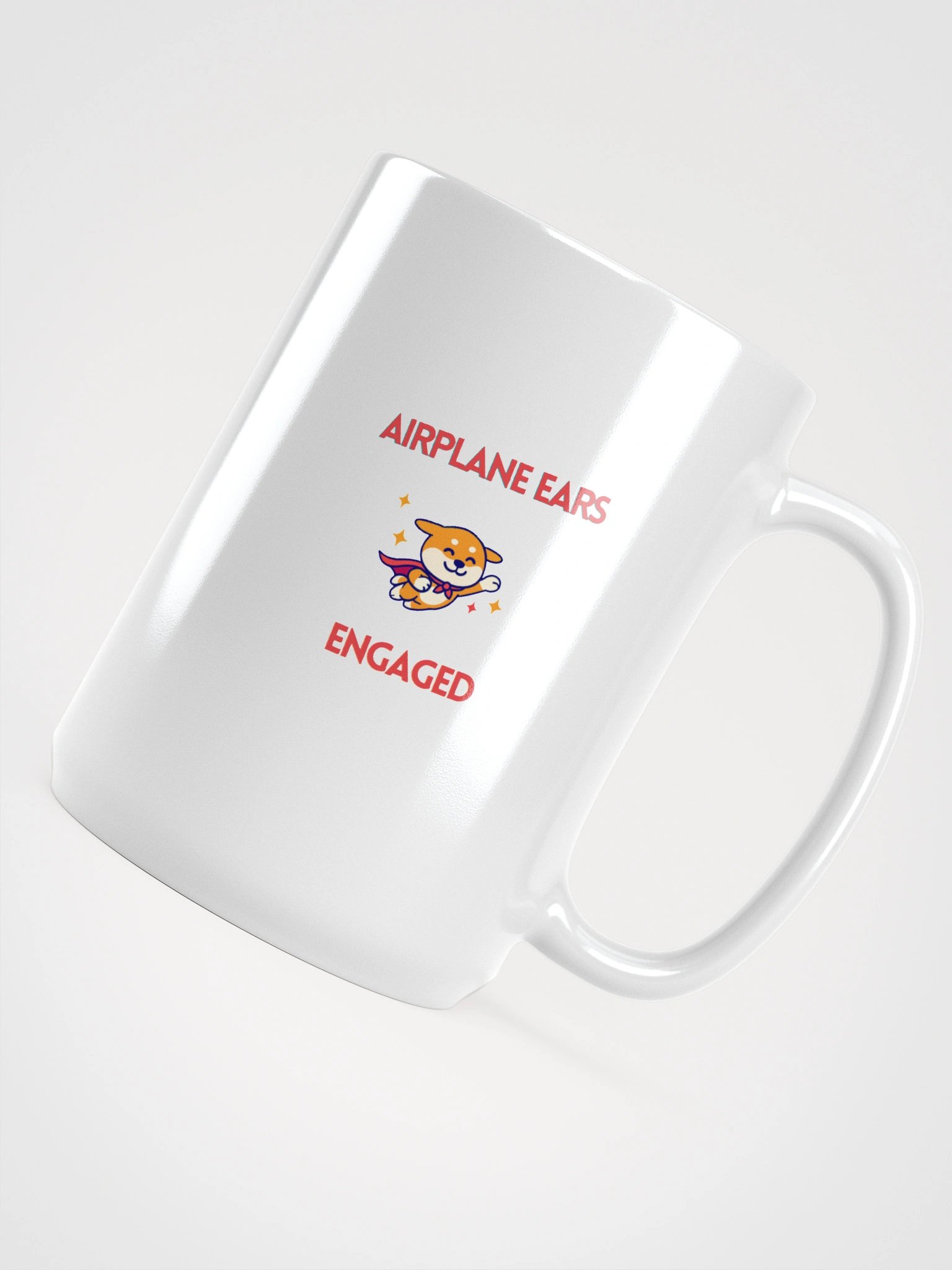 Airplane Ears Engaged White Glossy Mug product image (5)