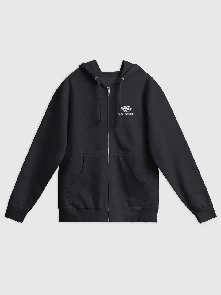 BUSY-BRAINED (sm. white design) zip-up hoodie product image (1)