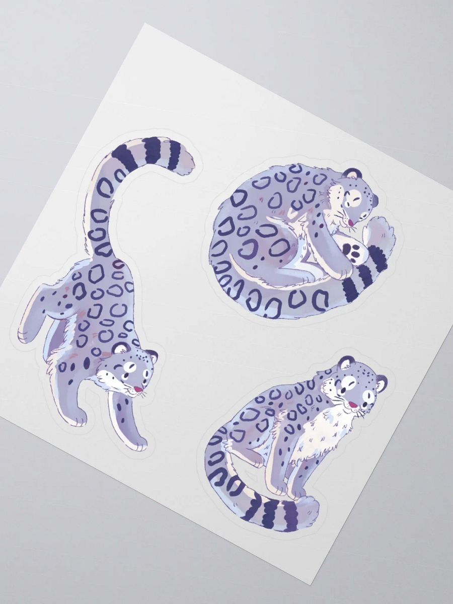 Whimsical Snow Leopard Sticker Set product image (3)