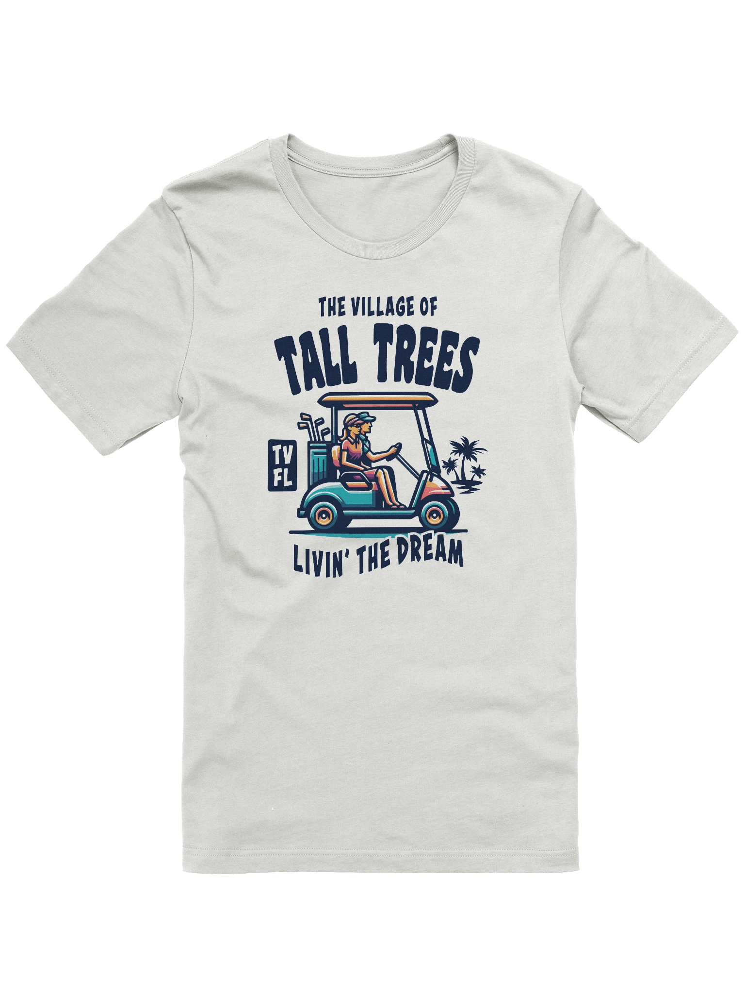 The Village of Tall Trees TV FL Golf Cart Design T-Shirt product image (4)