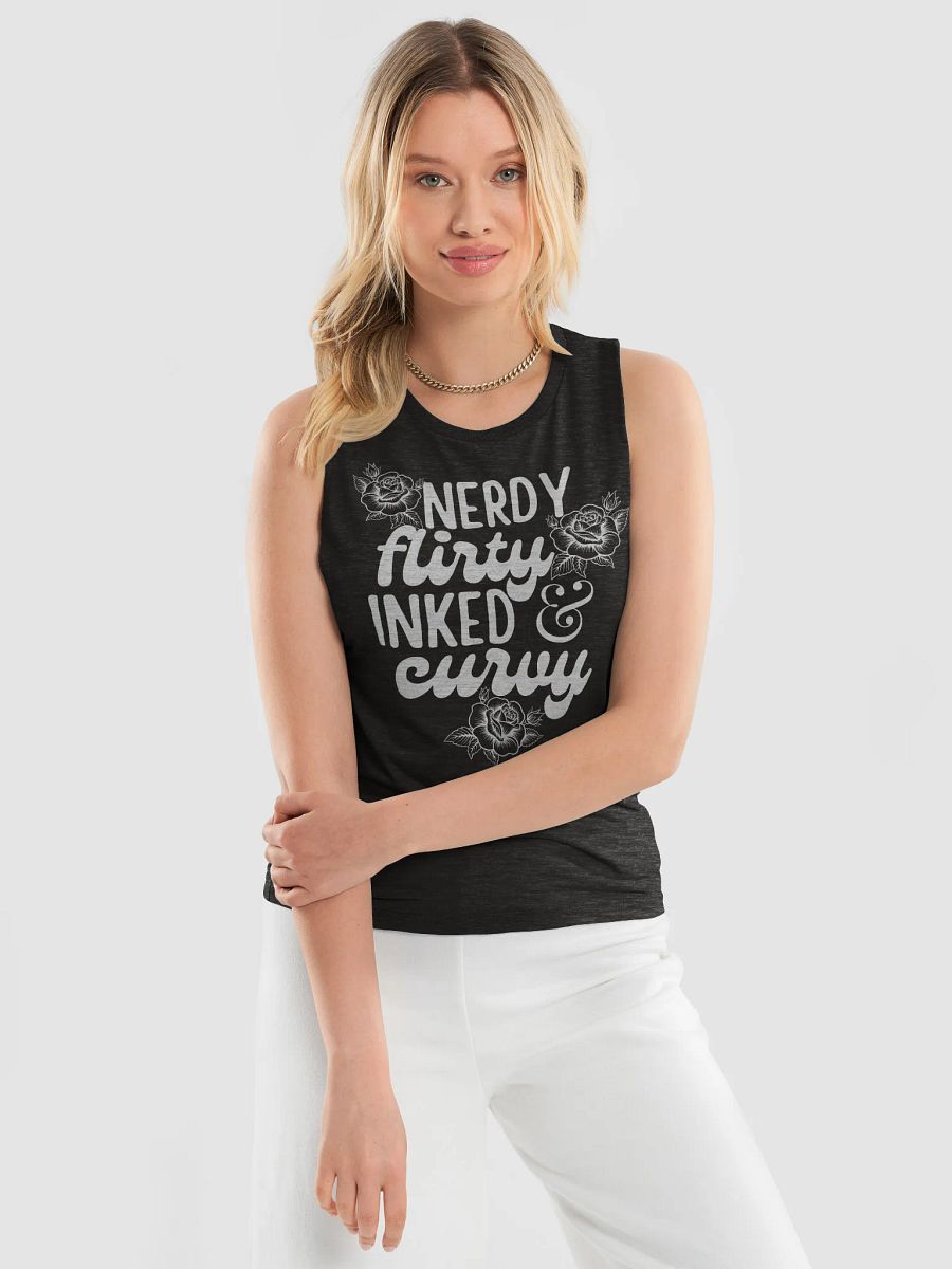 Nerdy Flirty Inked and Curvy Women's Muscle Tank product image (3)