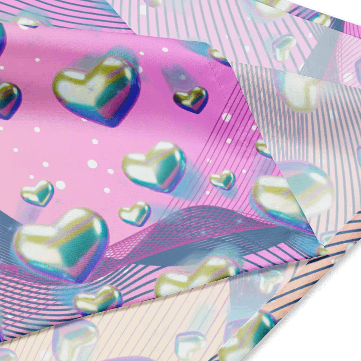 metallic heart design bandana for feminine ladies and girls product image (4)