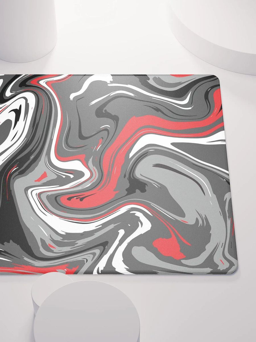 Red, Grey And White DAMASCUS Mousepad product image (5)