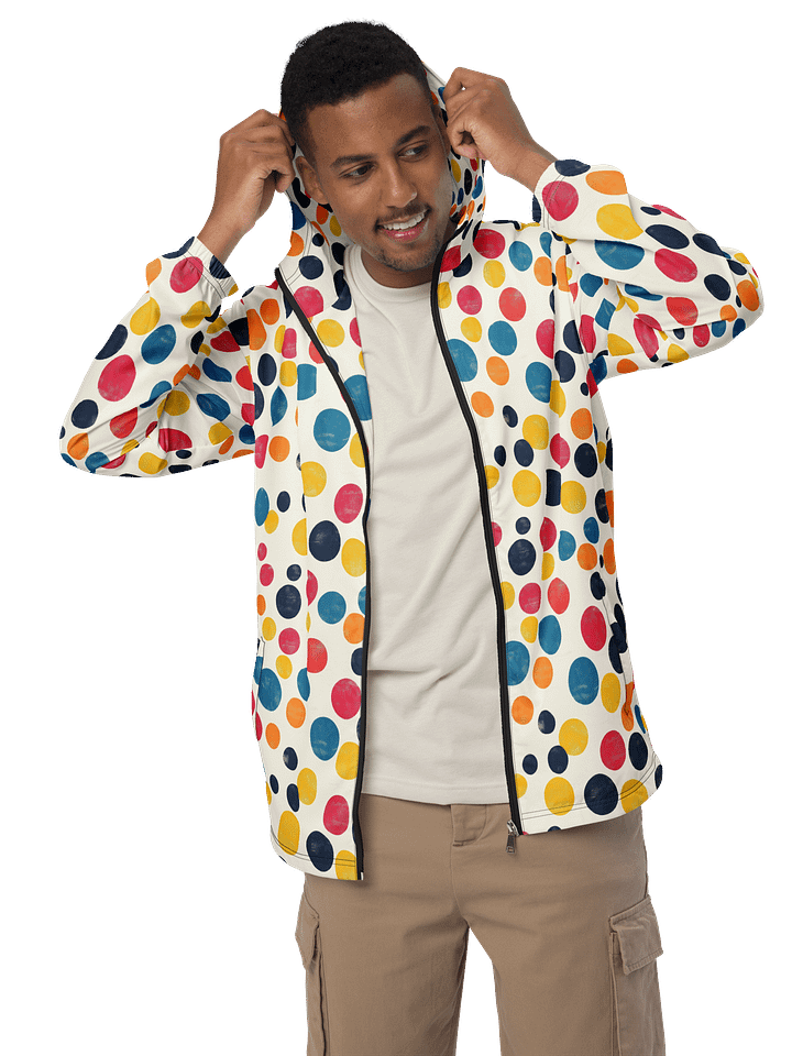 Polka Dot Illusion Vintage Retro Unisex Windbreaker product image (1)
