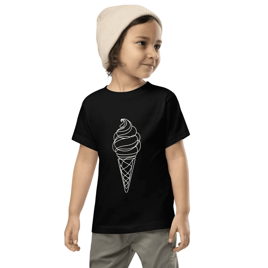 Ice Cream Cone Line Art Design Toddler T-Shirt product image (7)