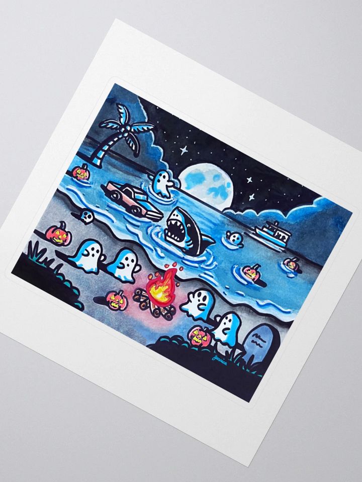 Cozy Seashore Bonfire Sticker product image (2)