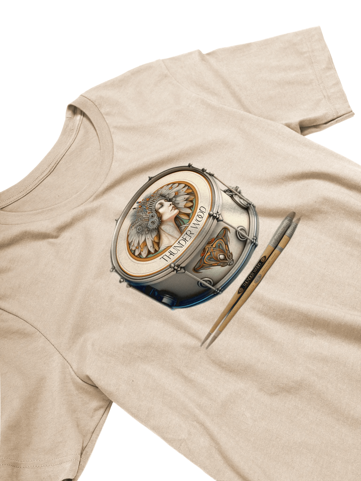 Thunder Wood Snare Drum Art T-Shirt product image (2)