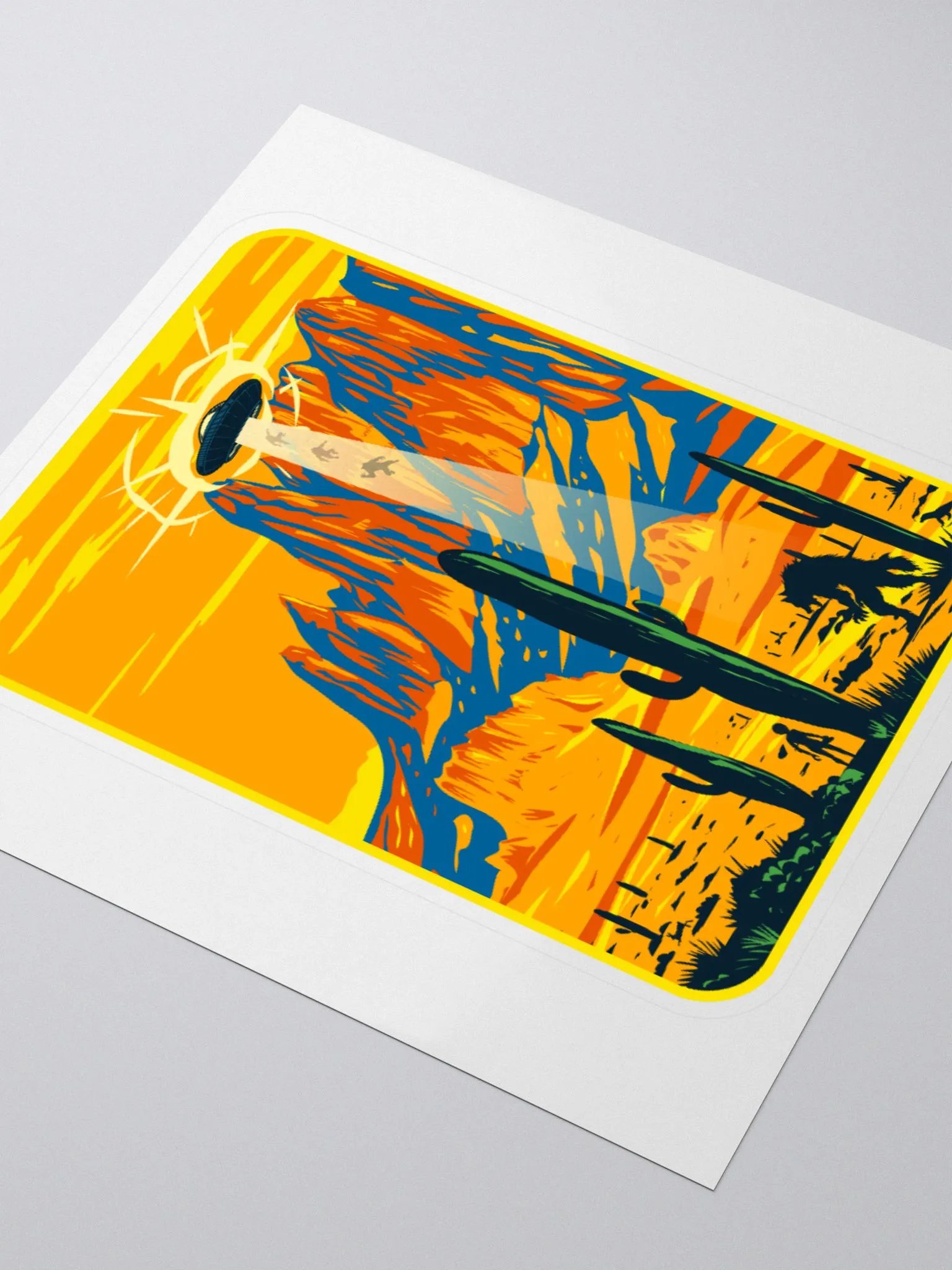 Skinwalker UFO Abduction Kiss Cut Stickers product image (2)