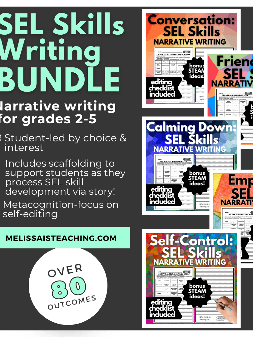 SEL Skills Writing + Editing 5-Pack with STEAM Extensions 2nd 3rd 4th 5th Grade, Social & Emotional Learning product image (1)