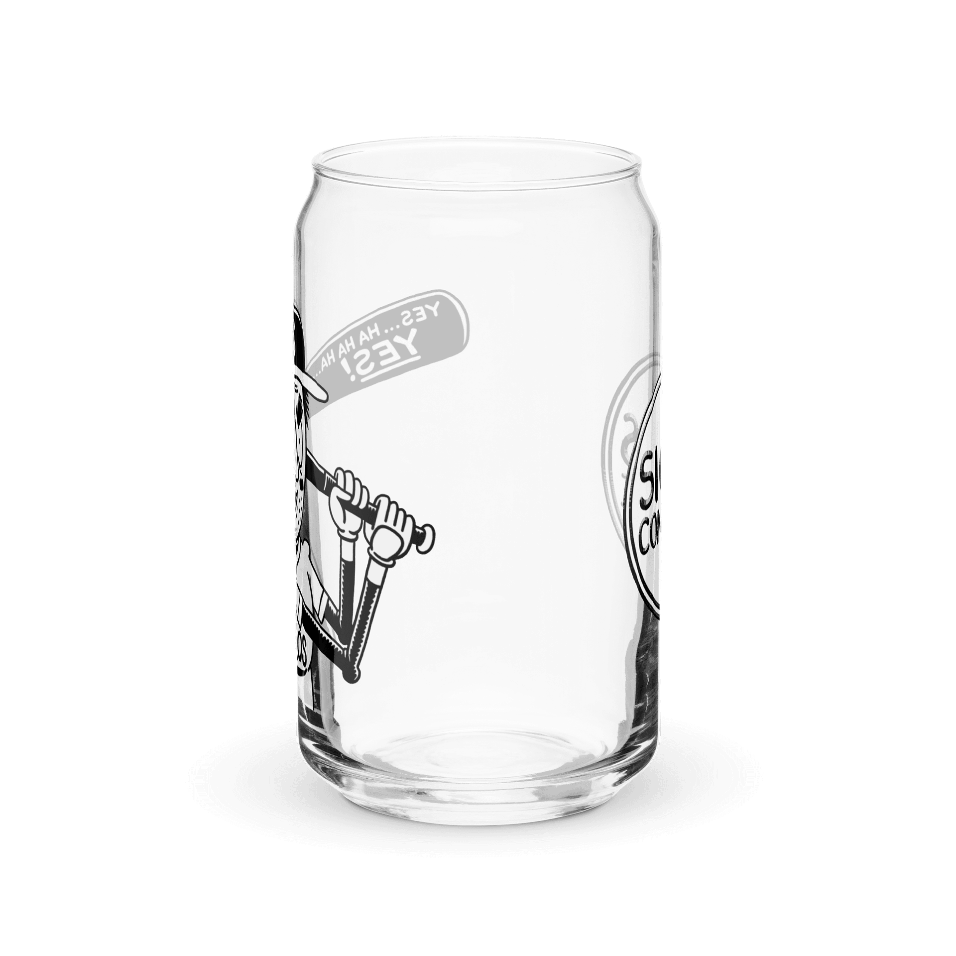 16oz Sickos Baseball Can-Shaped Glass (with Optional Lid/Straw) product image (3)