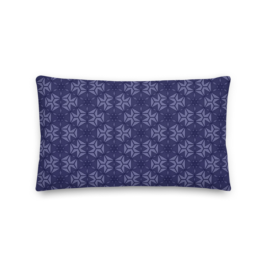 Navy clover premium pillow (Reversible and in 3 sizes/shapes) product image (1)