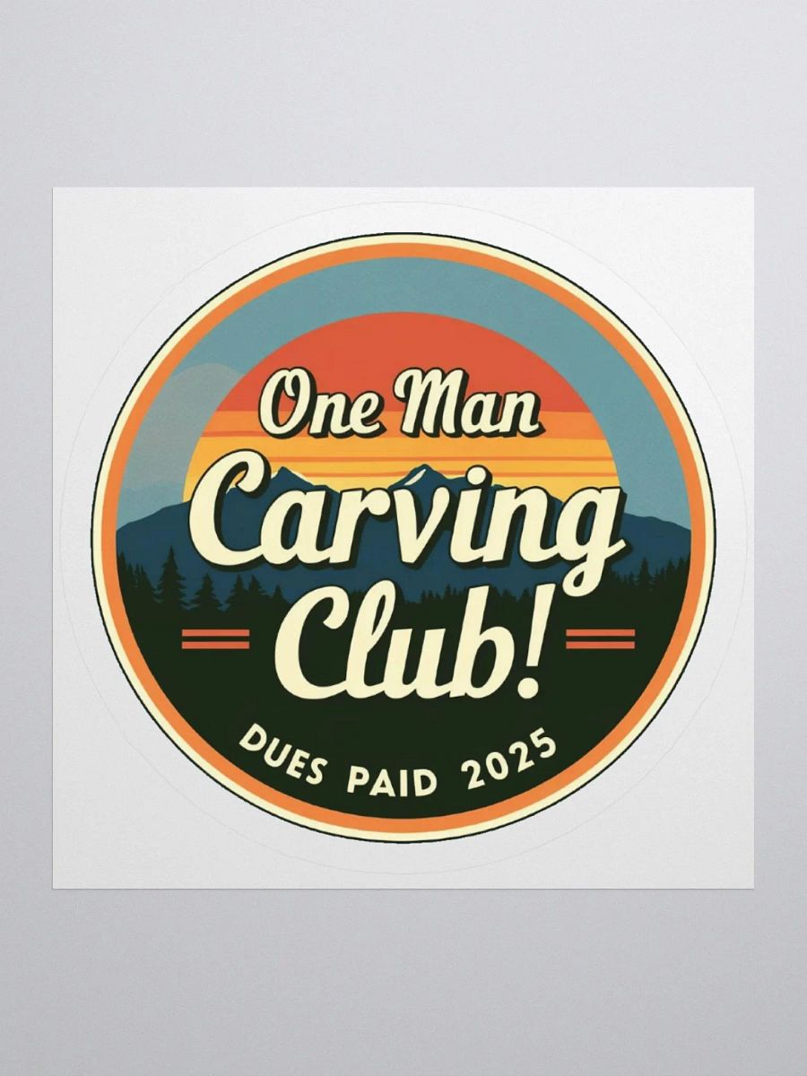 One Man Carving Club Sticker product image (1)