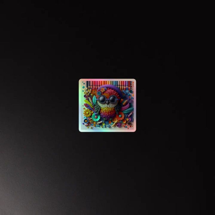 Whimsical Owl Holographic Sticker Sheet product image (4)