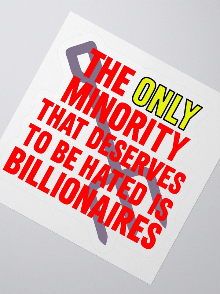 Billionaire Hating Kiss Cut Stickers product image (5)