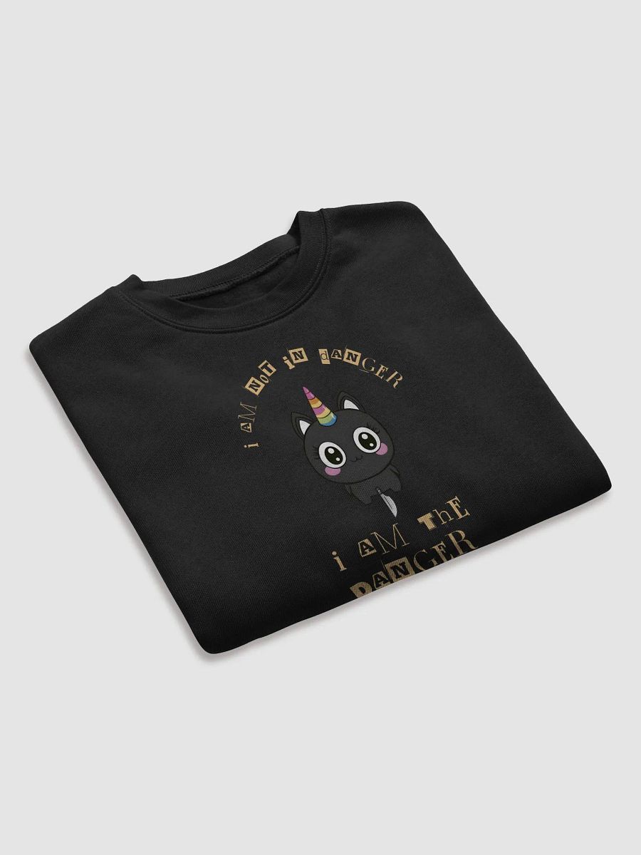 I AM THE DANGER Unicorn Cat Horn Crop Sweatshirt product image (7)