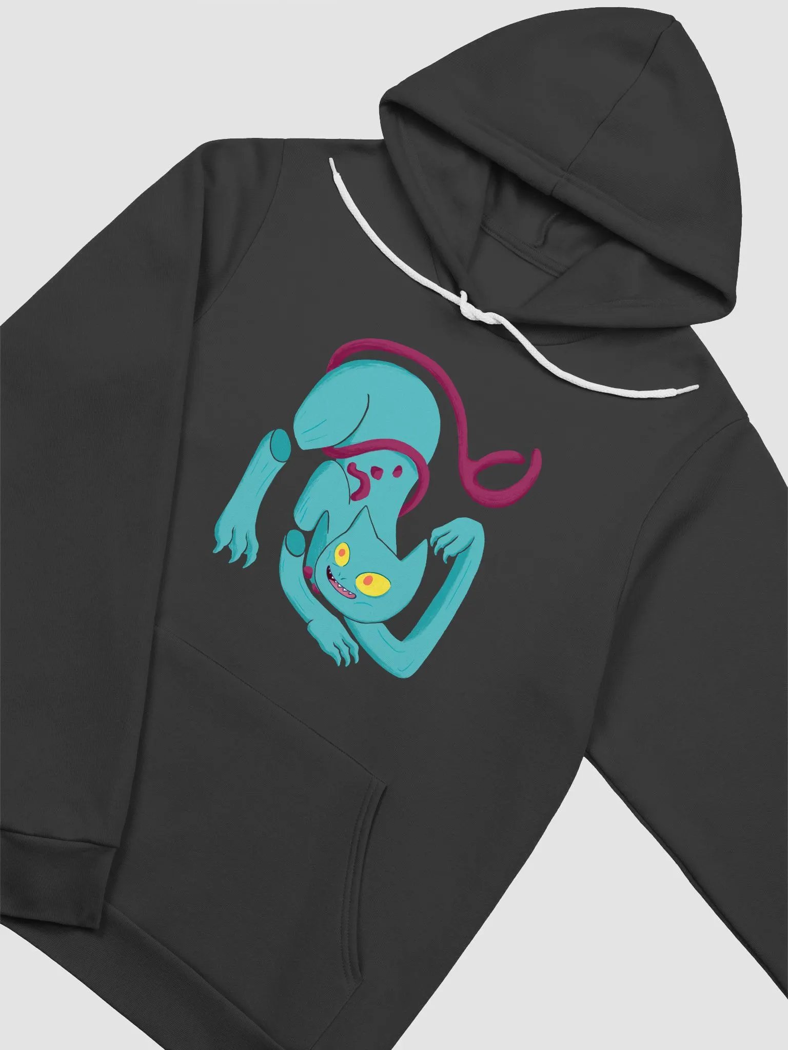 Demon Cat With Text on the Back Supersoft Hoodie Multicolor product image (11)