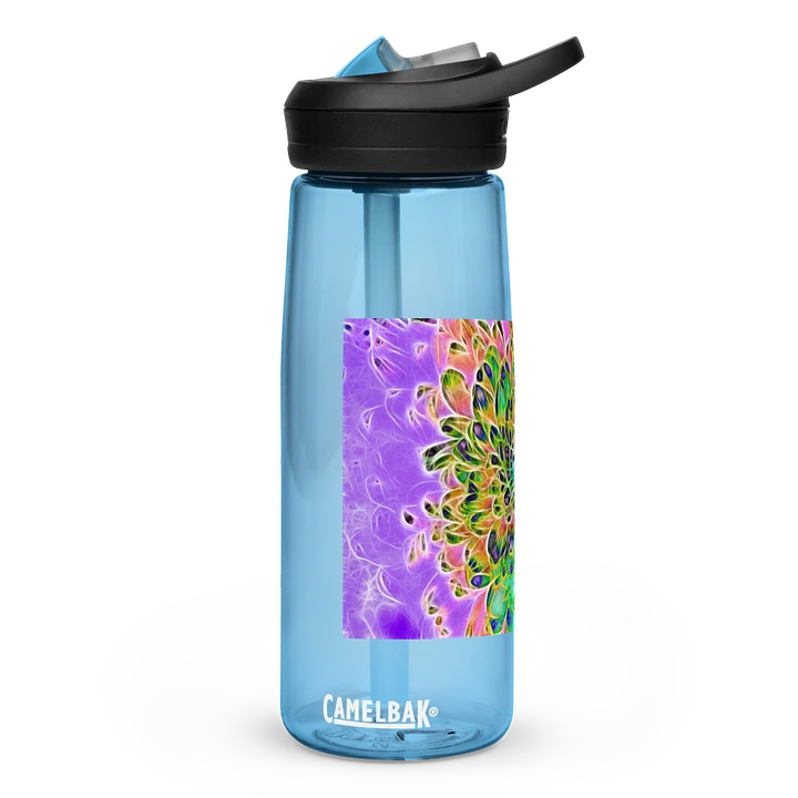 Peacock Chrysanthemum Sports Water Bottle product image (1)