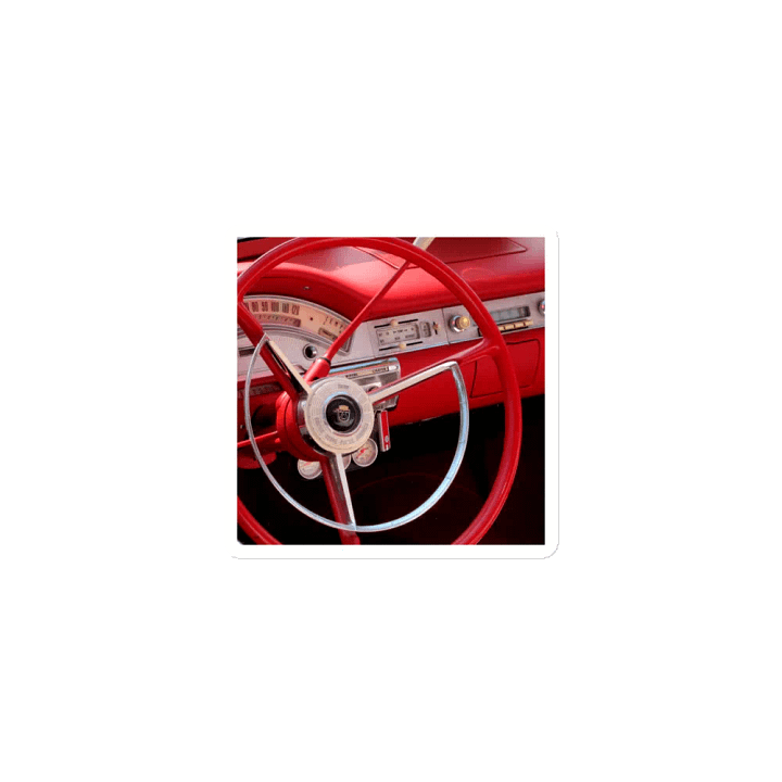 Vintage Steering Wheel Die-Cut Magnet product image (1)