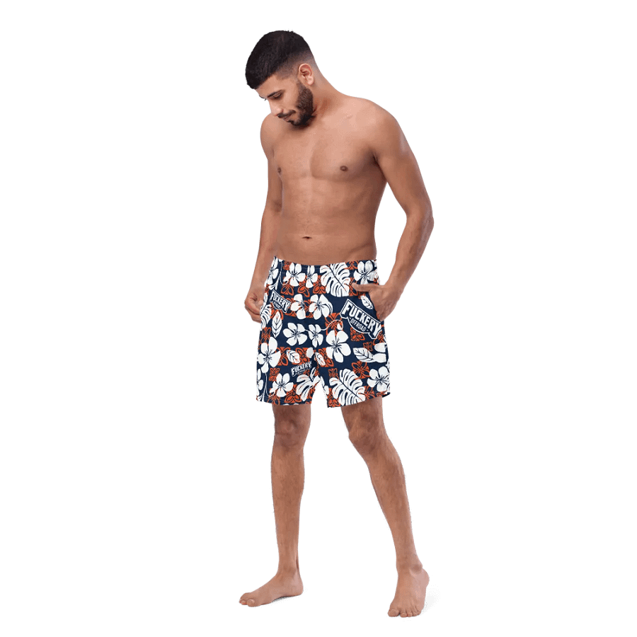 Fuckery Offroad Mens Hawaiian Shorts - Blue/Orange product image (7)