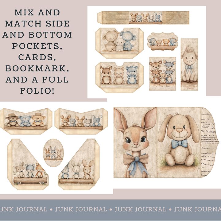 Nursery Animals - Printable Folio Kit V8 product image (2)