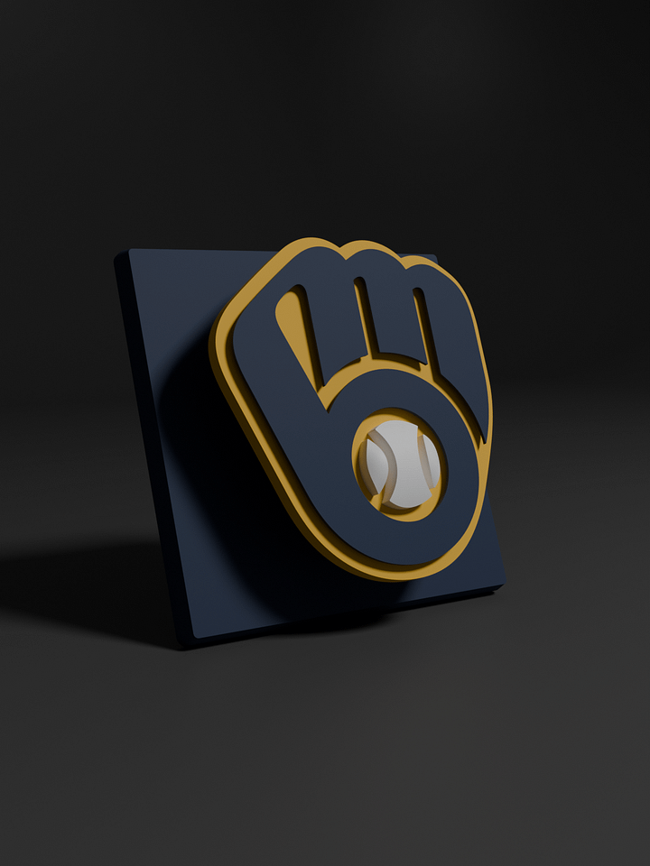 Milwaukee Brewers 3D Printed Floating Logo Sign (Digital File Only) product image (1)
