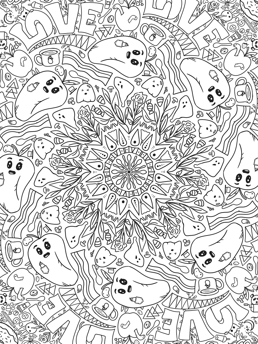 Spicy Mandala Coloring Page product image (1)
