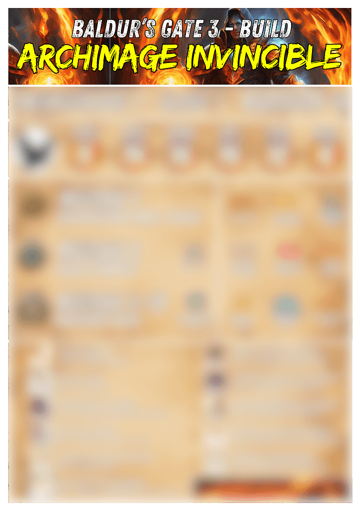 Baldur's Gate 3 : Build Archimage Invincible (pdf à imprimer) product image (1)