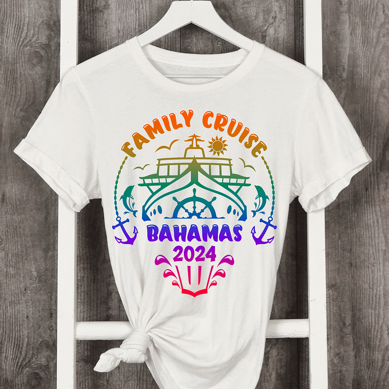 CAMISETA PARA VIAJE FAMILIAR CRUSERO BAHAMAS