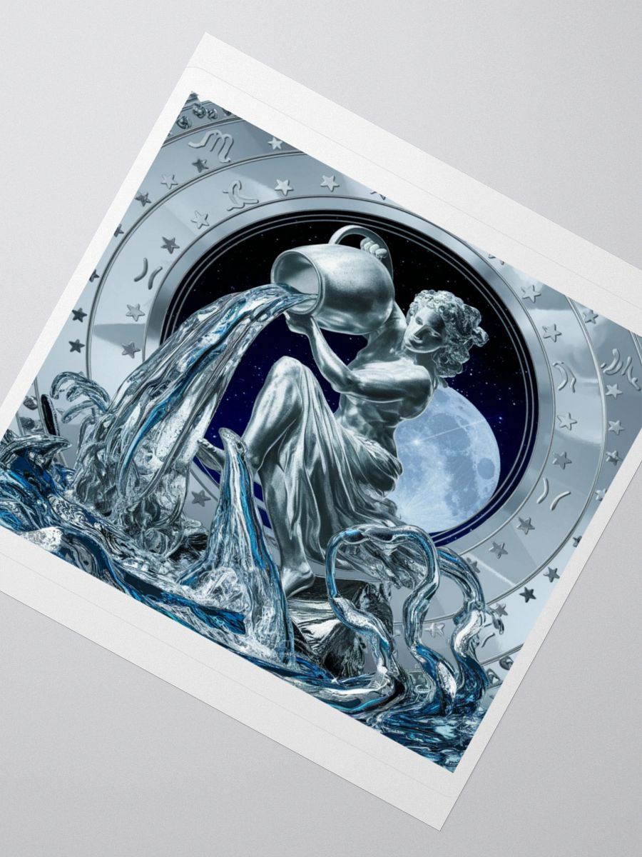 Aquarius Celestial Water-Bearer Vinyl Sticker - Exclusive Zodiac Art product image (5)