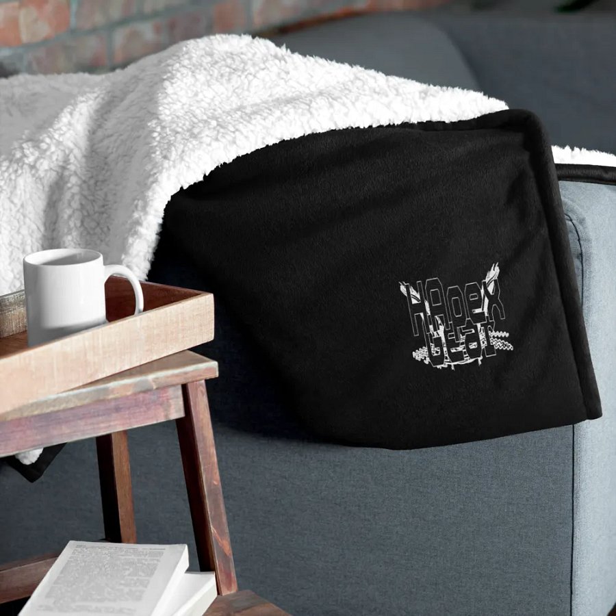 Premium Sherpa Blanket - Embroidered - Black HApex Gear Black Logo product image (10)