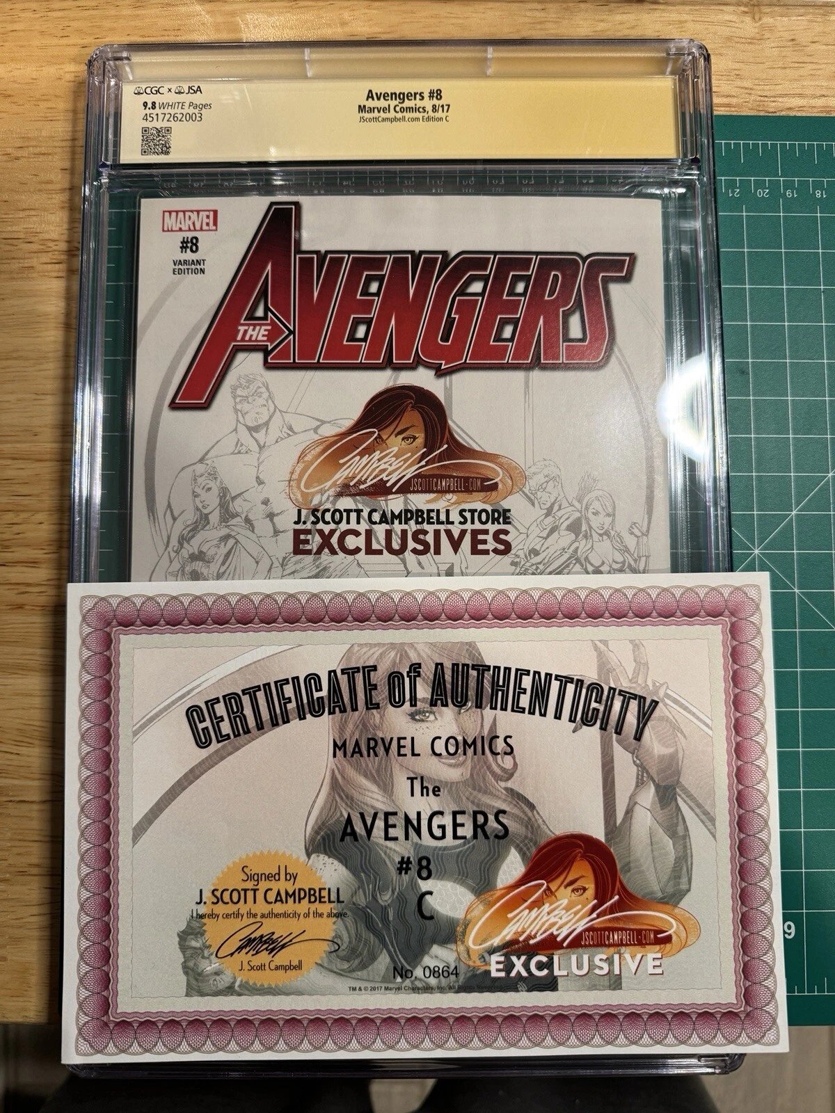 Avengers #8 (2017) | CGC 9.8 SS | J. Scott Campbell Signed | Mary Jane as Iron Man Variant (Edition C) product image (4)