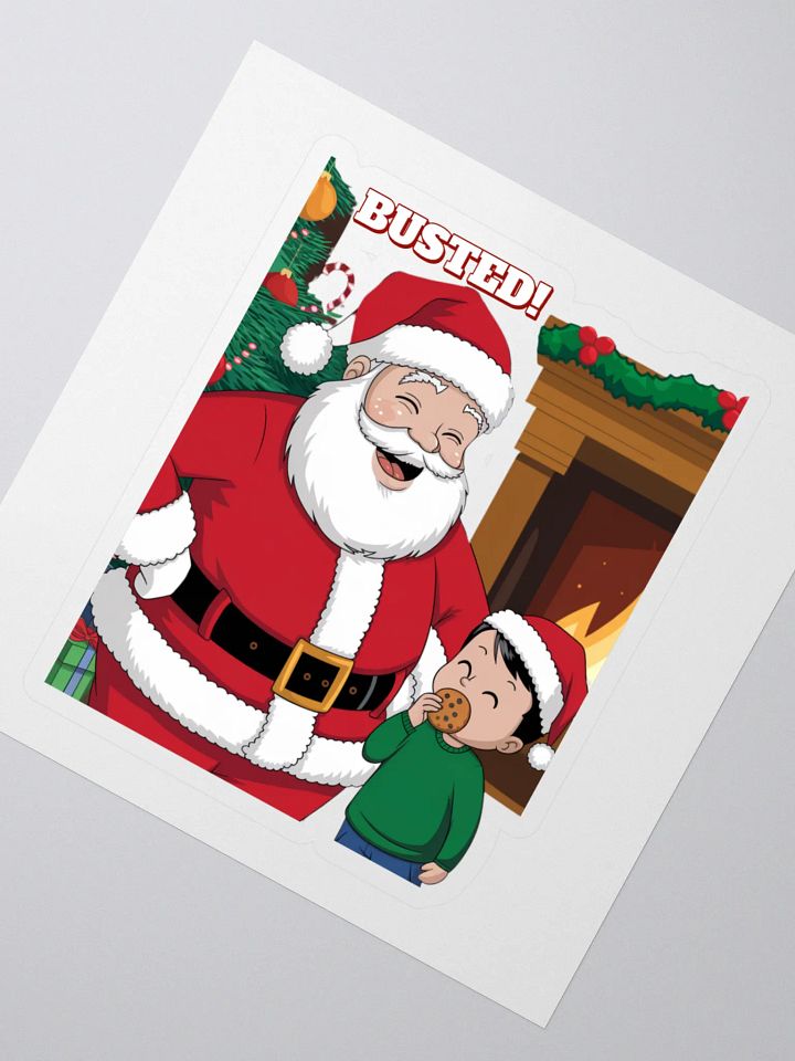 Busted! Santa Catching A Young Boy Eating His Christmas Cookies product image (2)