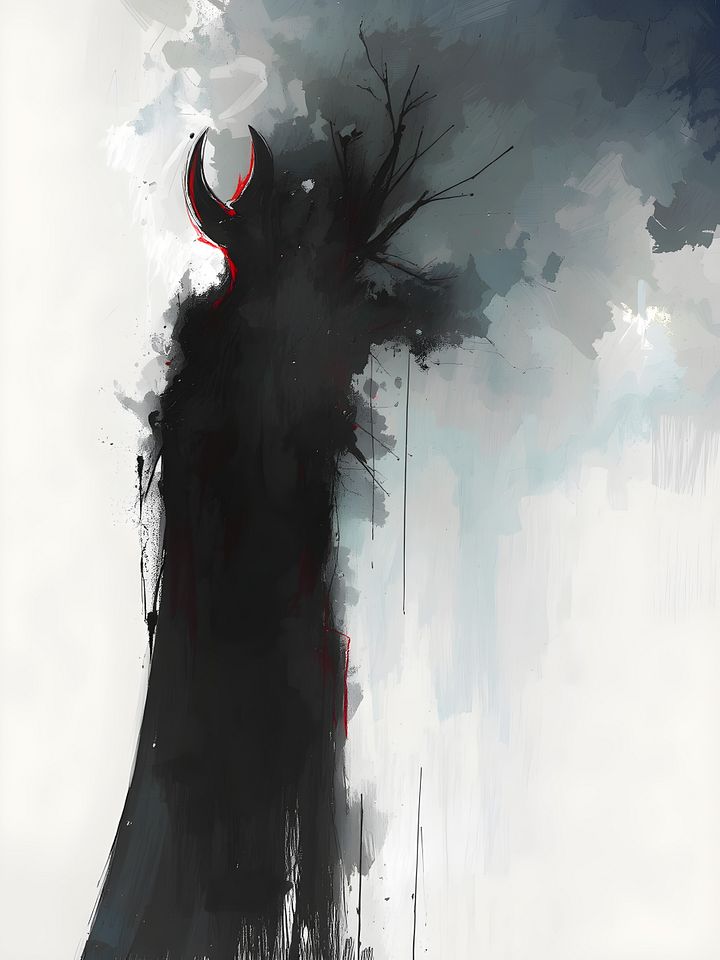 Shadow of a Devil - Abstract Dark Art Print product image (1)