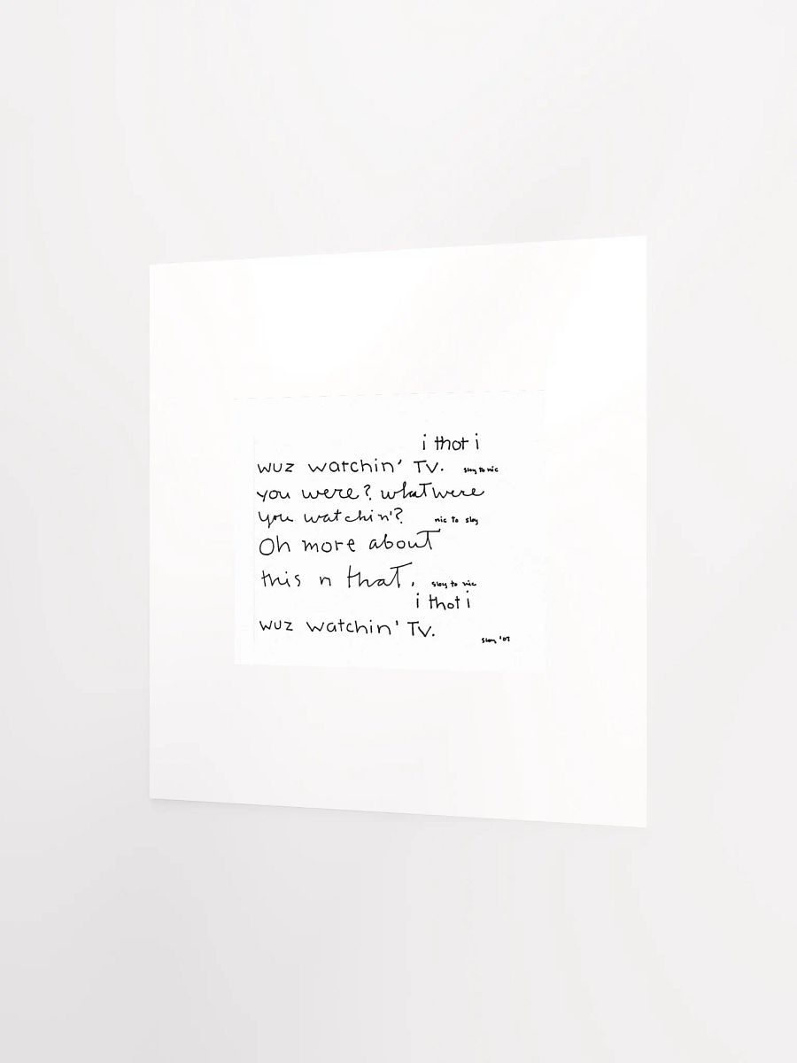 i thot i wuz watchin tv panel card print product image (4)