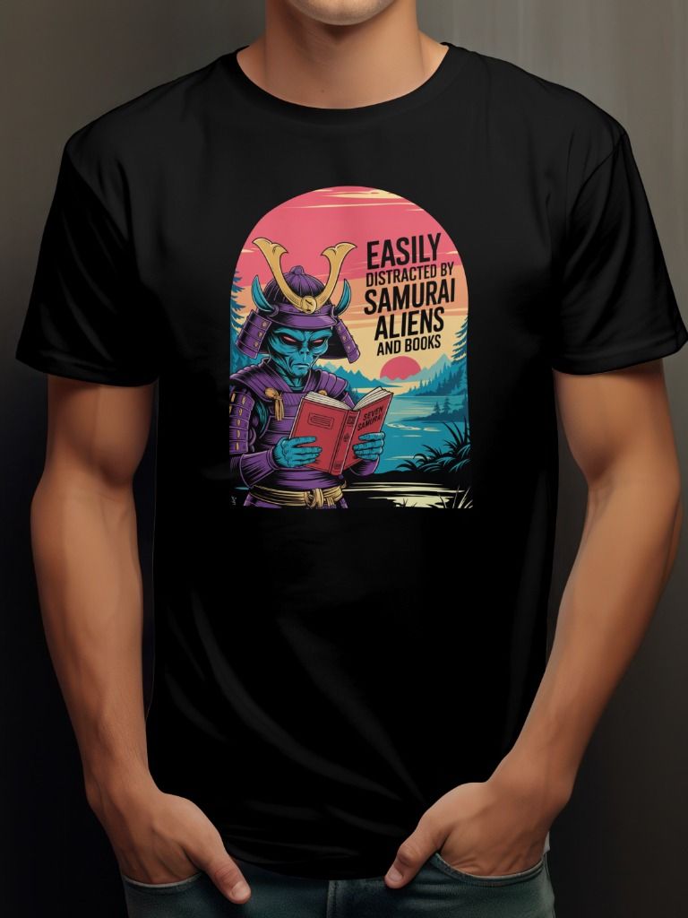 Easily Distracted by Samurai Aliens and Books - Comic Art product image (1)