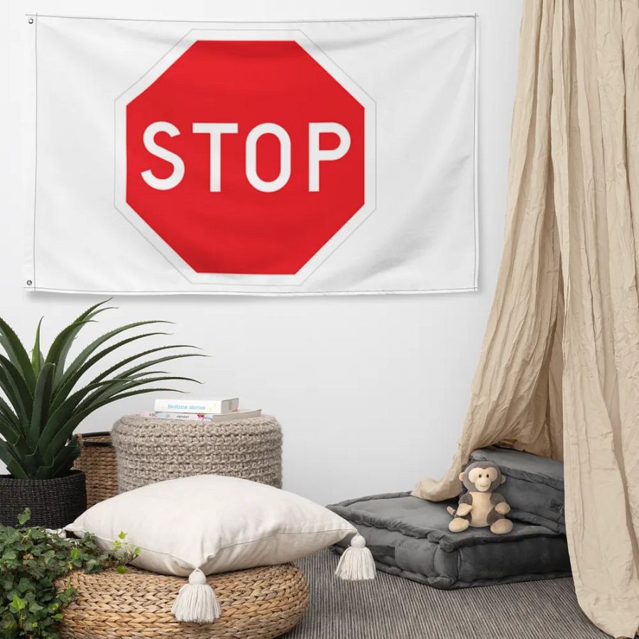"STOP" Stop Sign Flag product image (12)