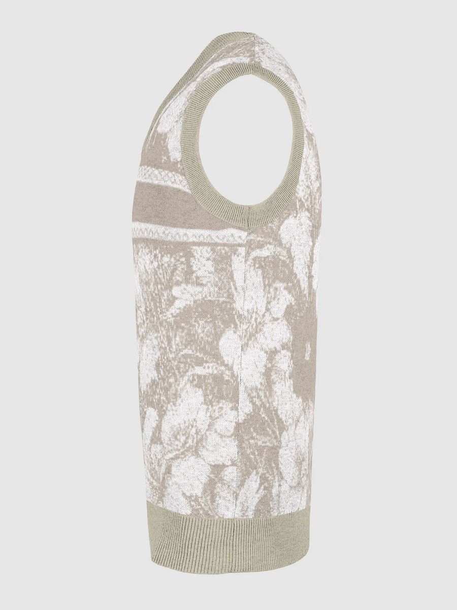 Floral Bliss III Knitted V-Neck Vest product image (4)