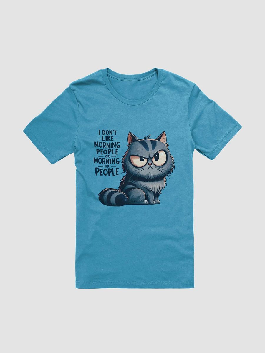 Anti-Morning Grumpy Cat T-Shirt – Funny Cat Lover's Tee product image (1)