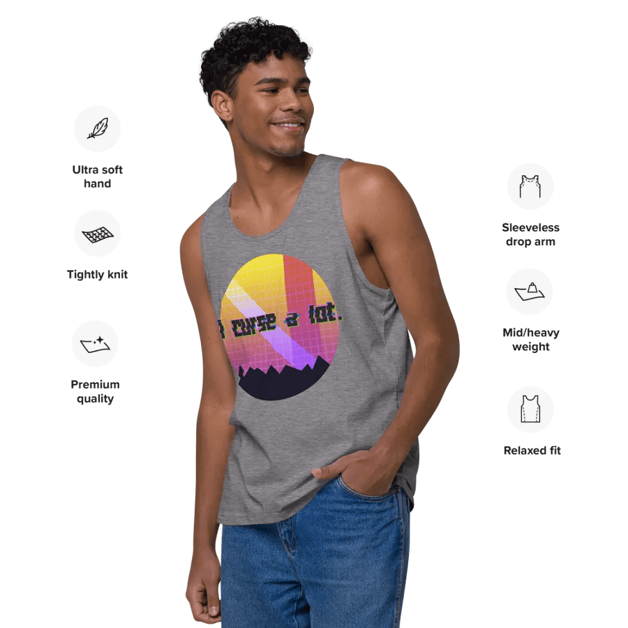 i curse a lot. Vaporwave Mens Tank Top product image (86)