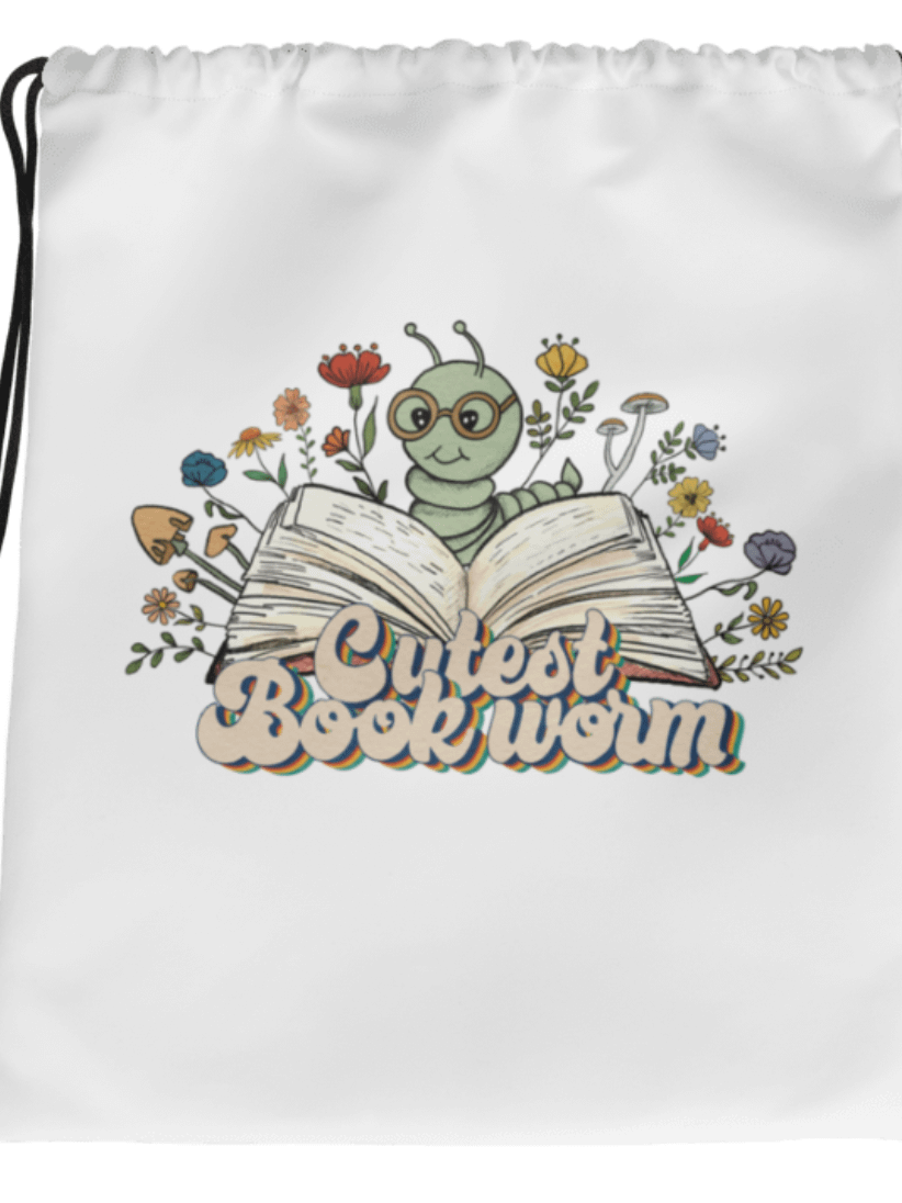 Drawstring Bag Cutest Bookworm product image (4)
