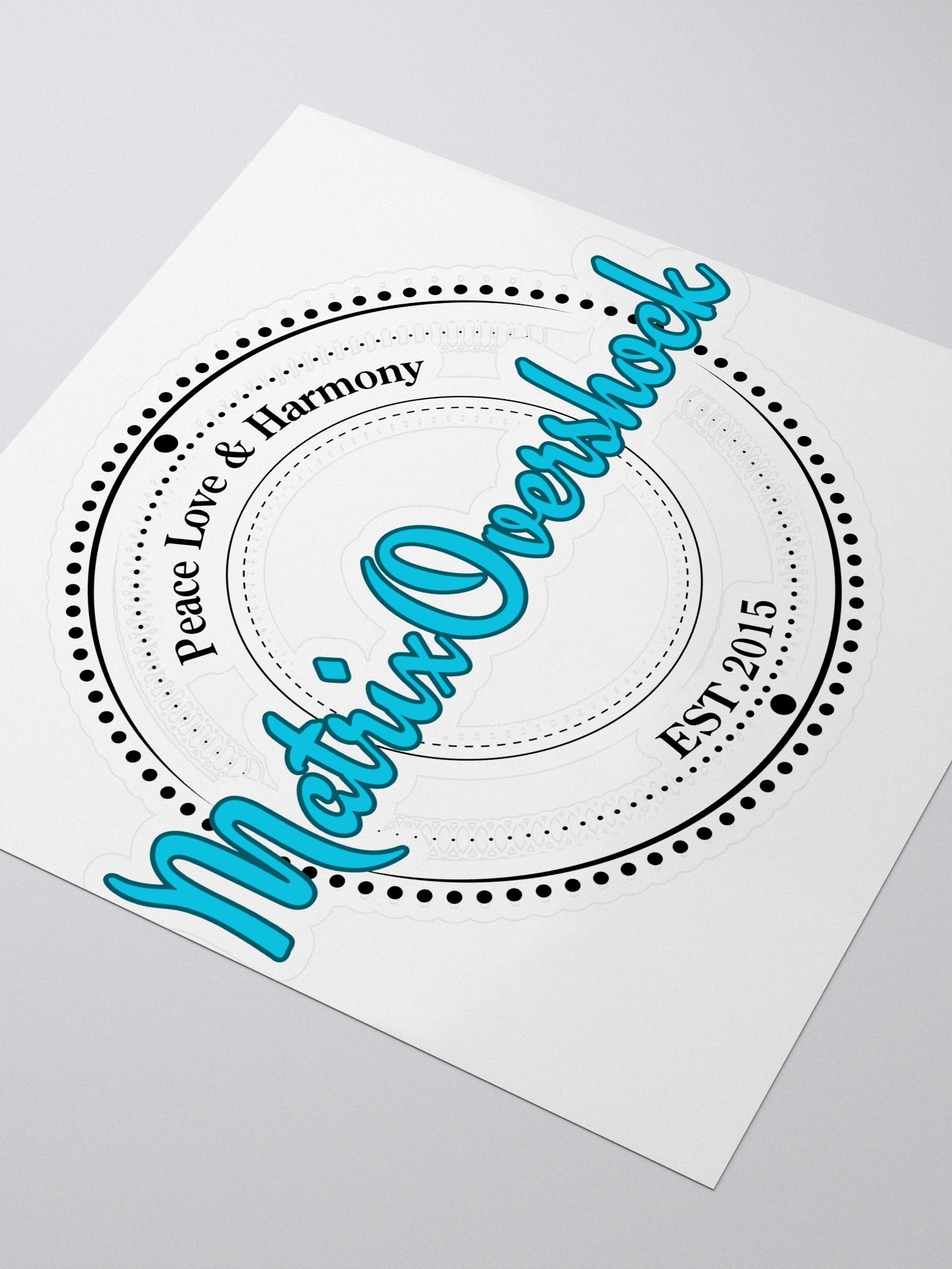 5.5x5.5 Peace Love & Harmony Sticker product image (3)