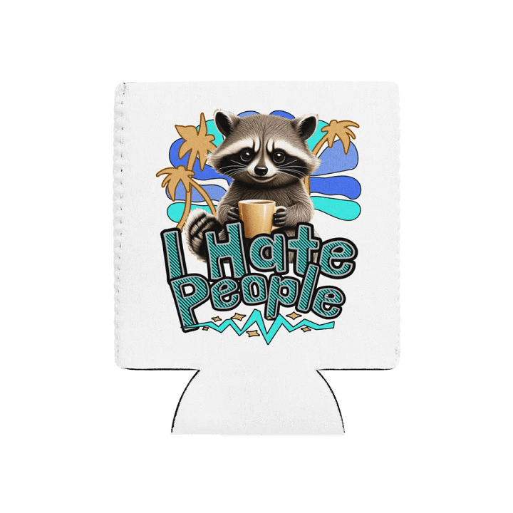 I Hate People Raccoon Retreat Can Cooler product image (1)