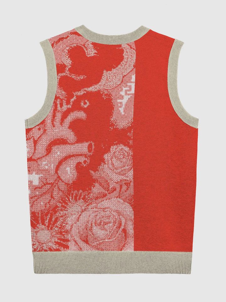 Floral Fantasy Knitted V-Neck Vest product image (7)