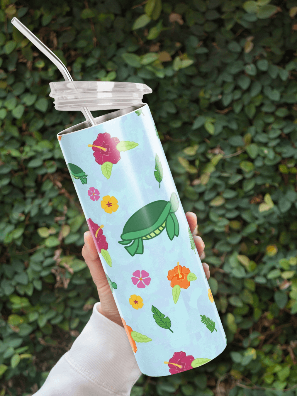Tropical Turtle Pattern Stainless Steel Tumbler product image (1)
