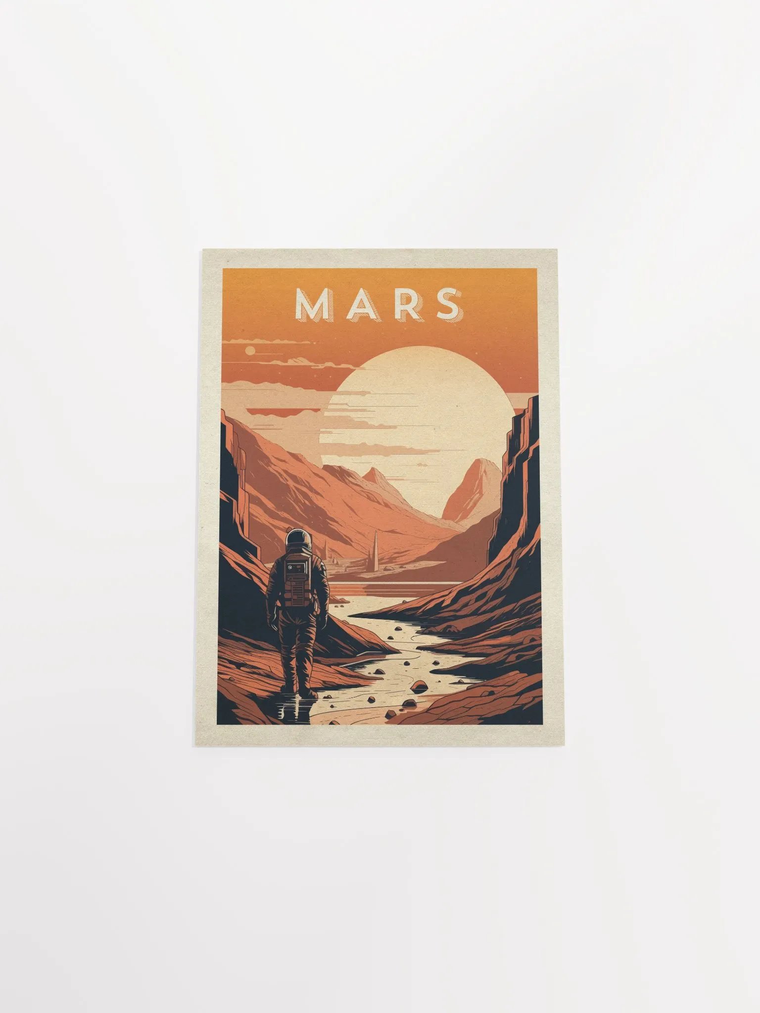 Mars, colony, astronaut — Vintage space poster product image (9)