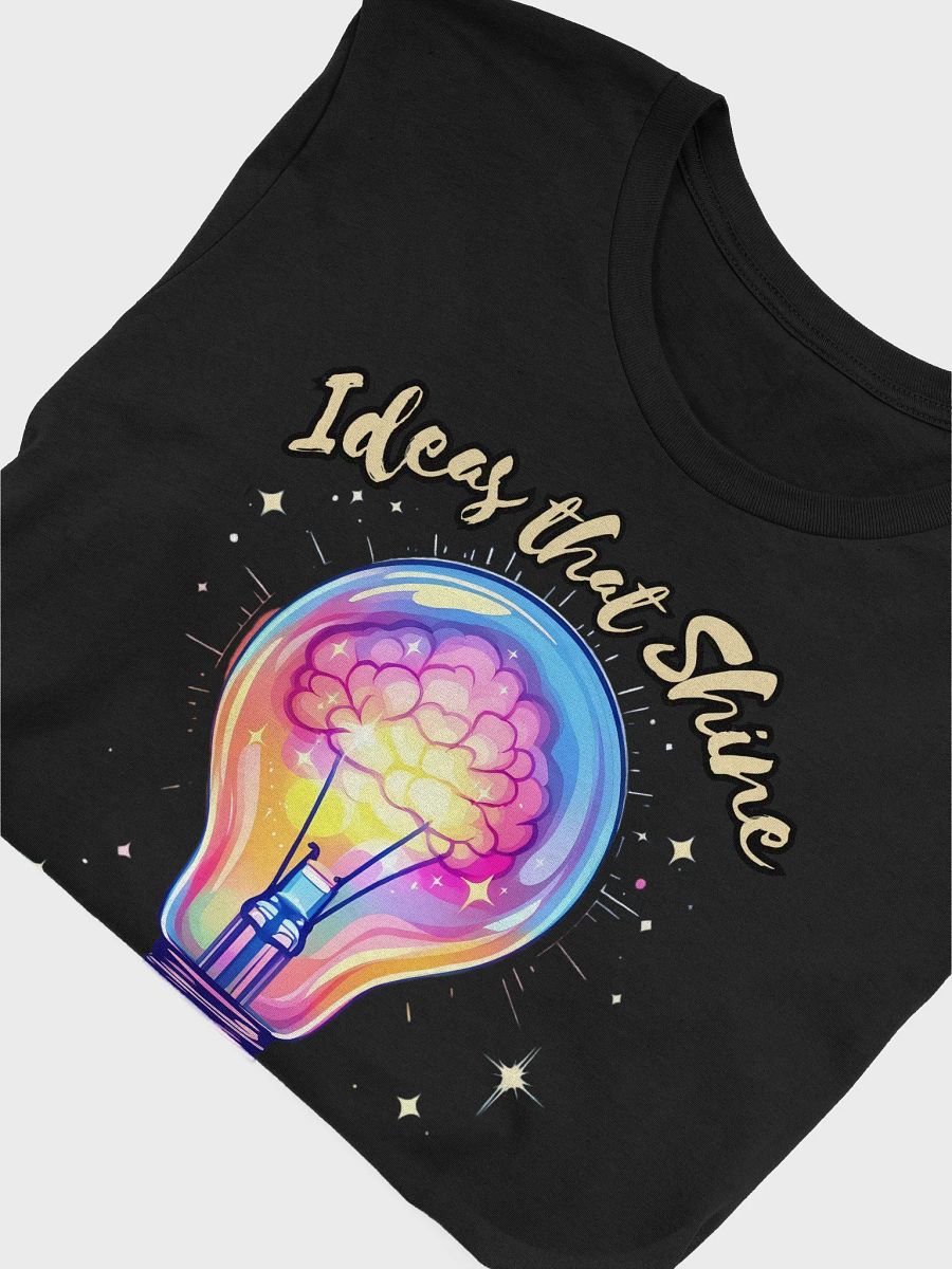 Ideas That Shine T-Shirt – Artistic Light Bulb Tee – Creative Brain Design – Colorful Classic Fit Tee – Unique Inspirational Shirt product image (5)