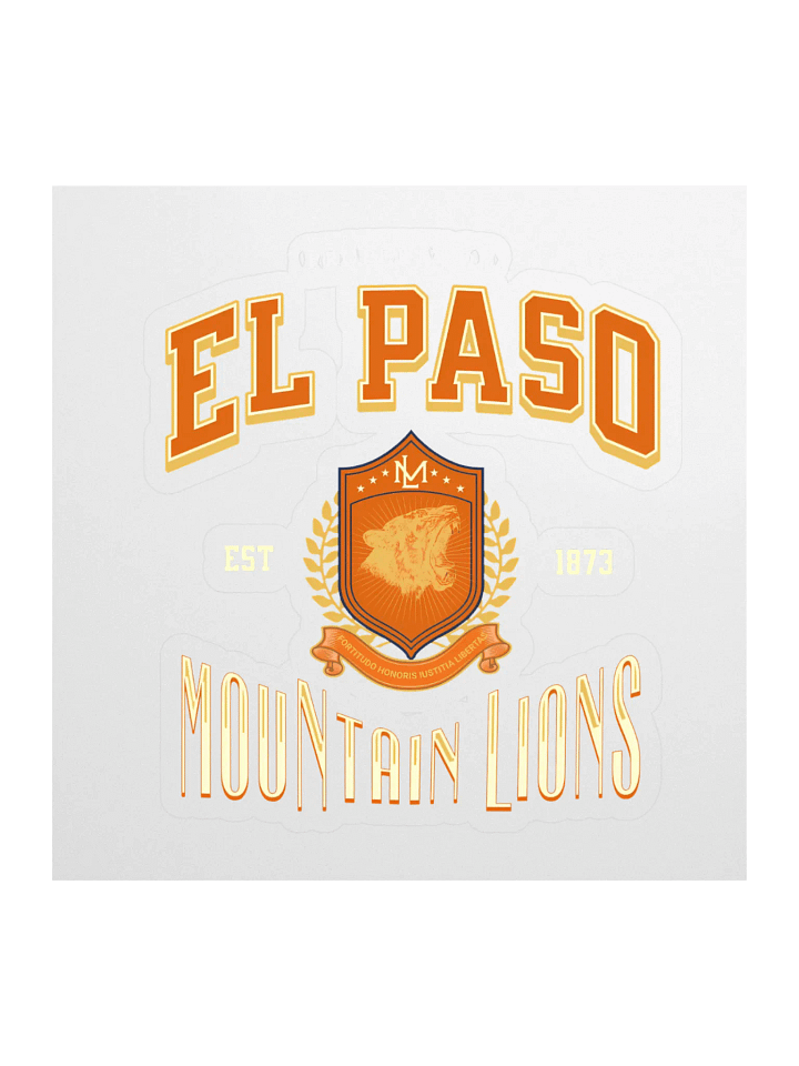 El Paso Mountain Lions Kiss Cut Sticker product image (1)