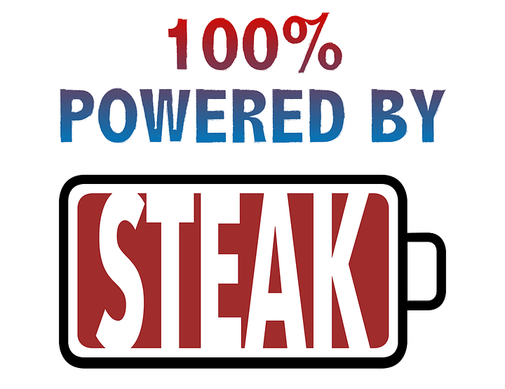 100% Powered By Steak T-Shirt product image (2)