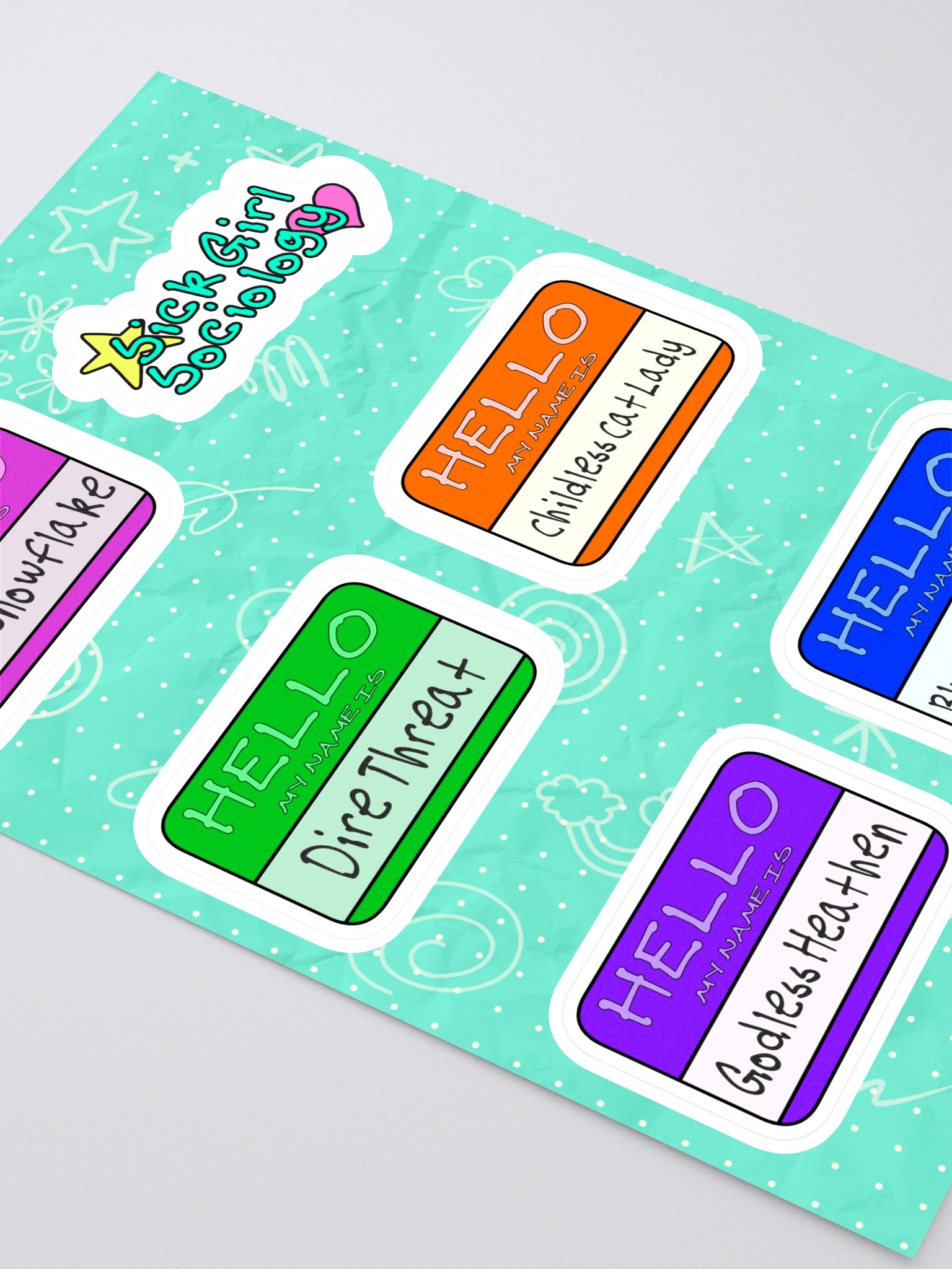 “Hello My Name Is” Kiss Cut Sticker Sheet product image (2)