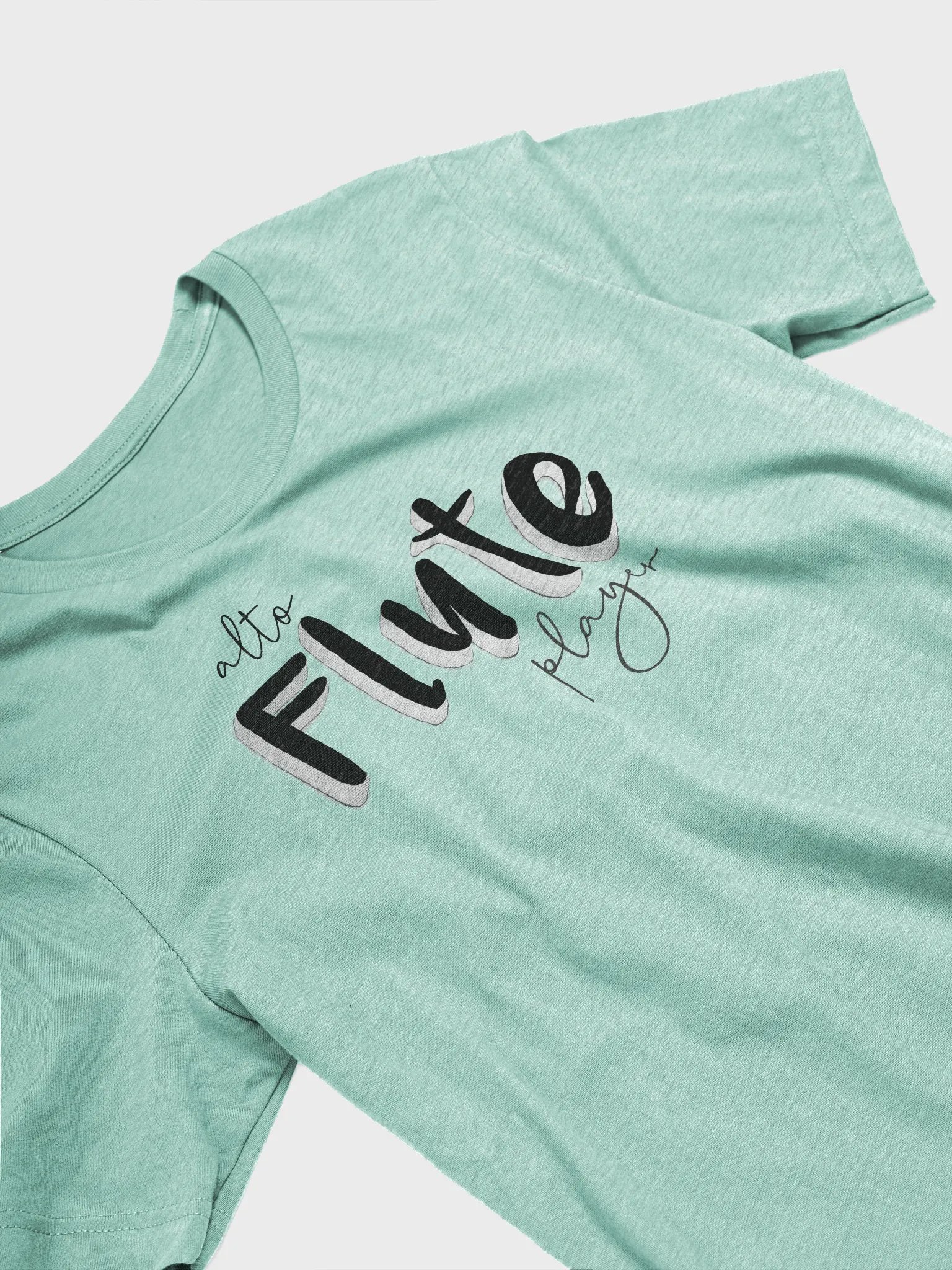 3D Alto Flute Player Typography Tee - Unisex product image (4)